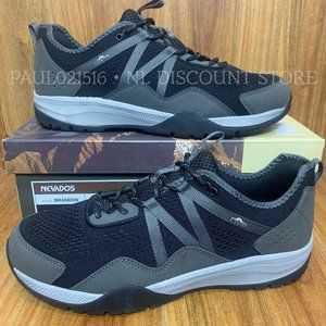 NEVADOS Men's Brandon Sneakers Hiking Trail Shoes, Black/Gray, Select Size